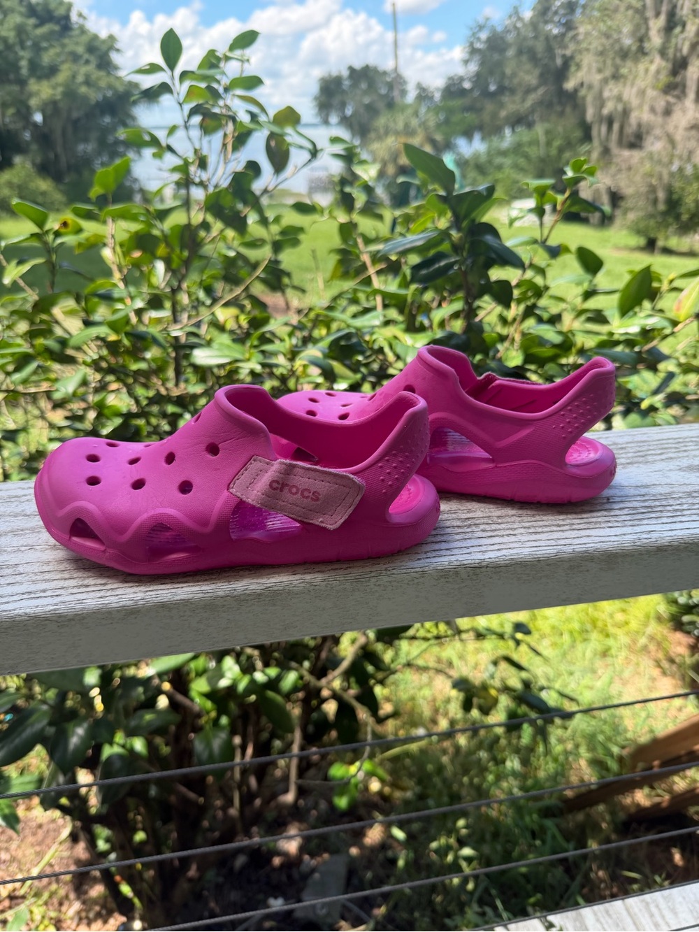 CROCS Kids Pink Sport Clog Sandals